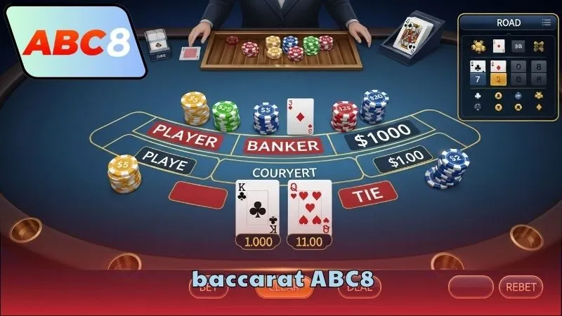 Baccarat ABC8 – Tựa game casino hút khách nhất 2 Baccarat ABC8 với luật chơi cơ bản