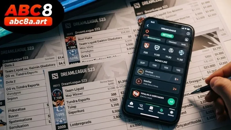 Cá cược giải DreamLeague Dota 2 - Trải nghiệm cược cực đỉnh 3 Cách thức cá cược giải DreamLeague Dota 2 tại ABC8